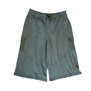 Daily Practice by Anthropologie Cropped Cargo Lounge Pants Green Gray Women's XL